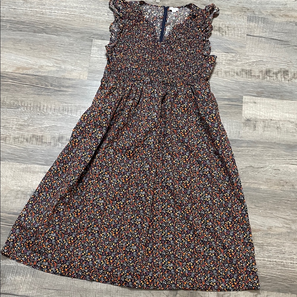 J. Crew floral cotton Dress with pockets
